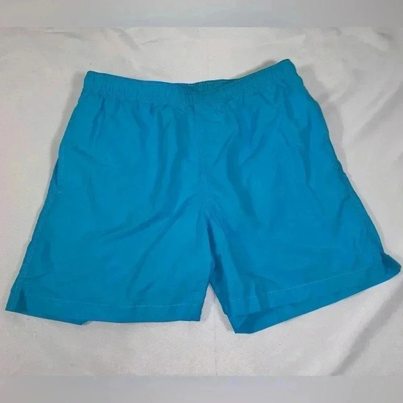 Land's End Men's Mesh Lined Swim Trunks Size M (32-34) Light Blue/Teal - Picture 1 of 8